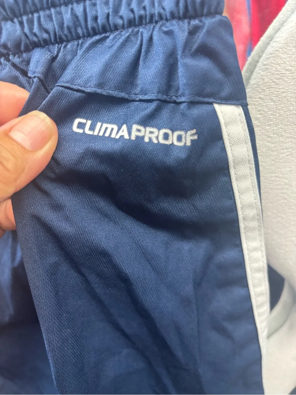 Vintage,adidas Navy Blue Kids Track Pants with White Stripes